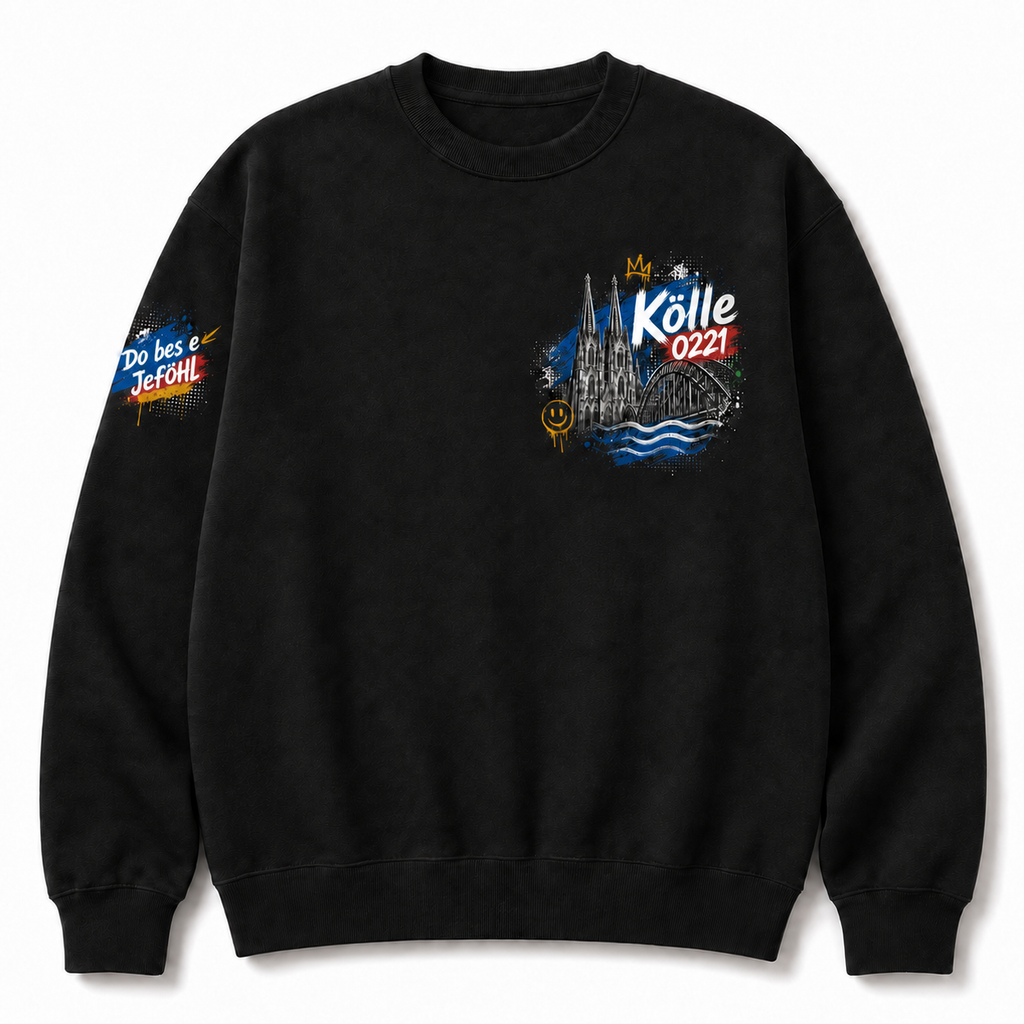 Dom am Rhing Heavy Sweater Schwarz, Vorderansicht