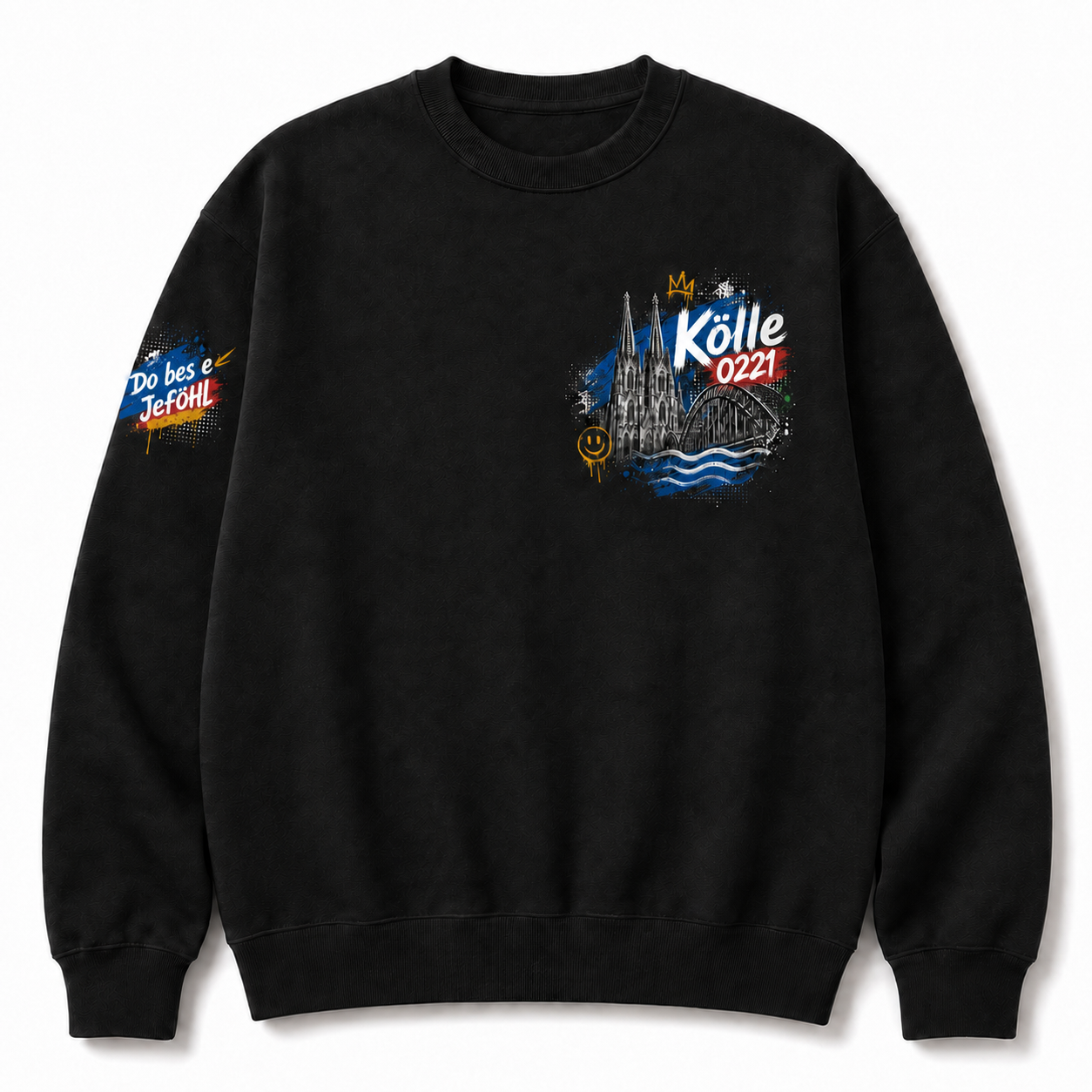 Dom am Rhing Heavy Sweater Schwarz, Vorderansicht