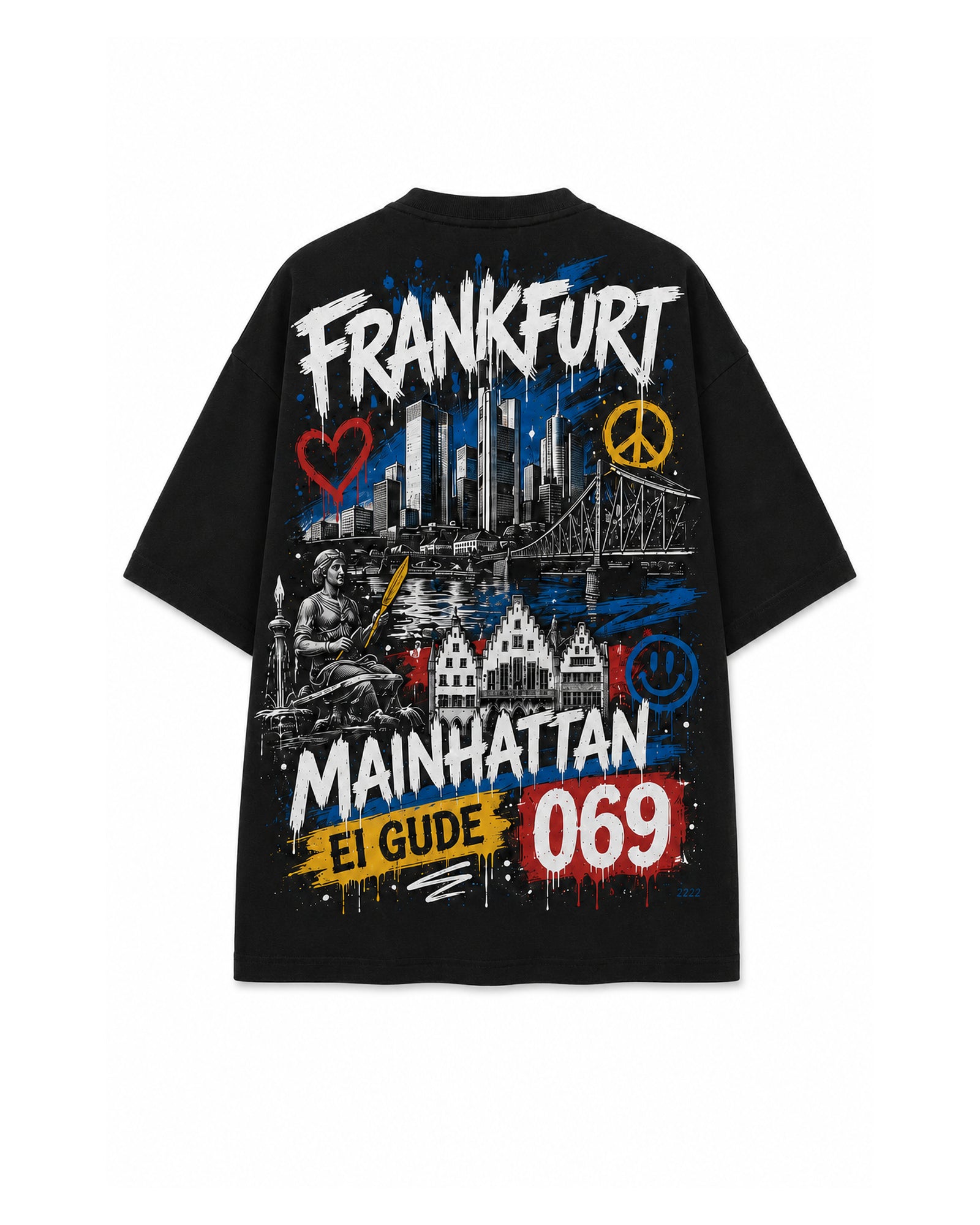 Mainhattan Oversized T-Shirt Frankfurt, Rückansicht