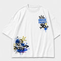Grosse Freiheit 36 Oversized T-Shirt Weiß, Vorderansicht mit Brustprint