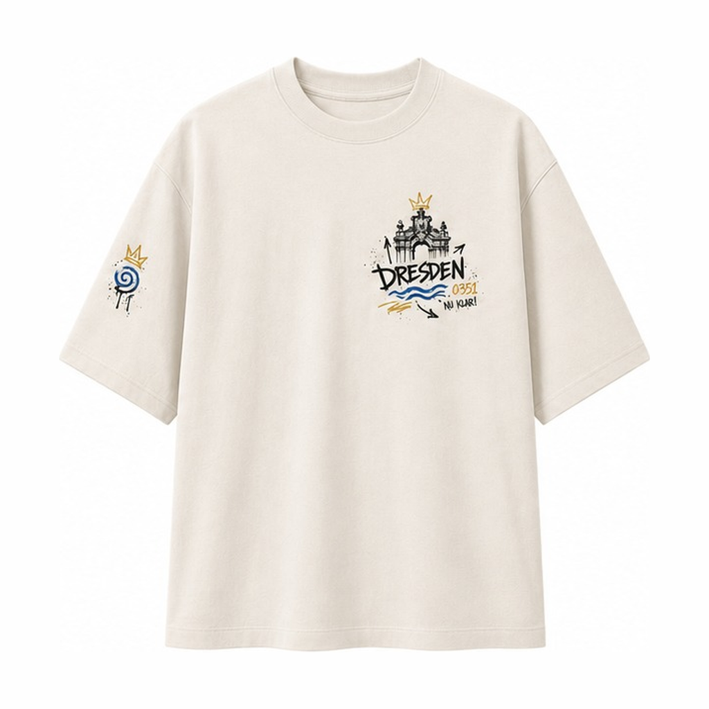 Zwinger Kronentor Oversized T-Shirt Natural, Vorderansicht