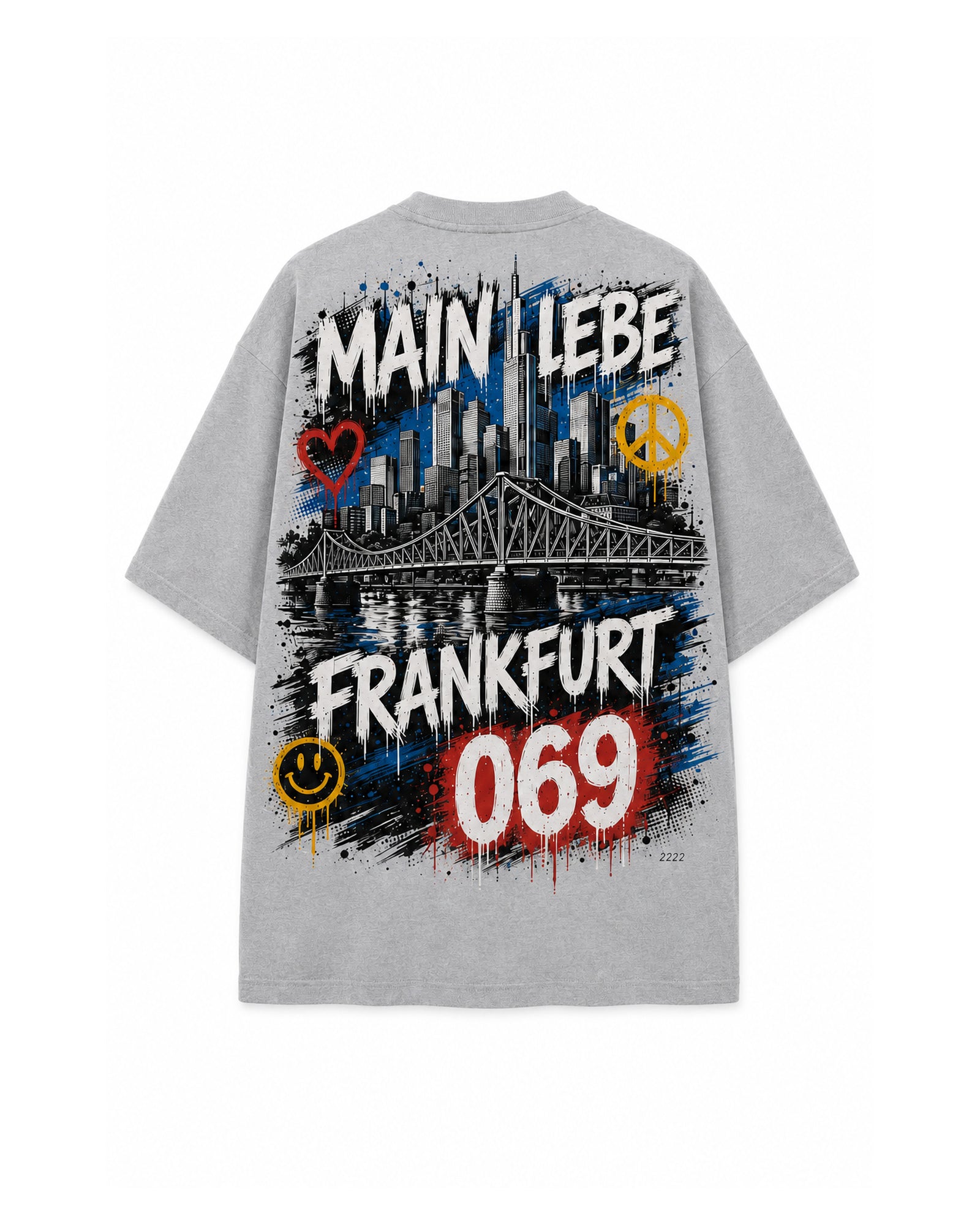 Main Liebe Oversized T-Shirt Frankfurt, Rückansicht