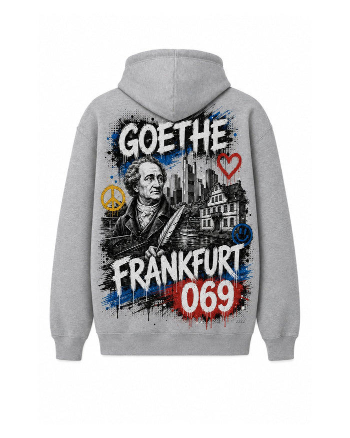 Goethe Feder Hoodie Frankfurt, Rückansicht