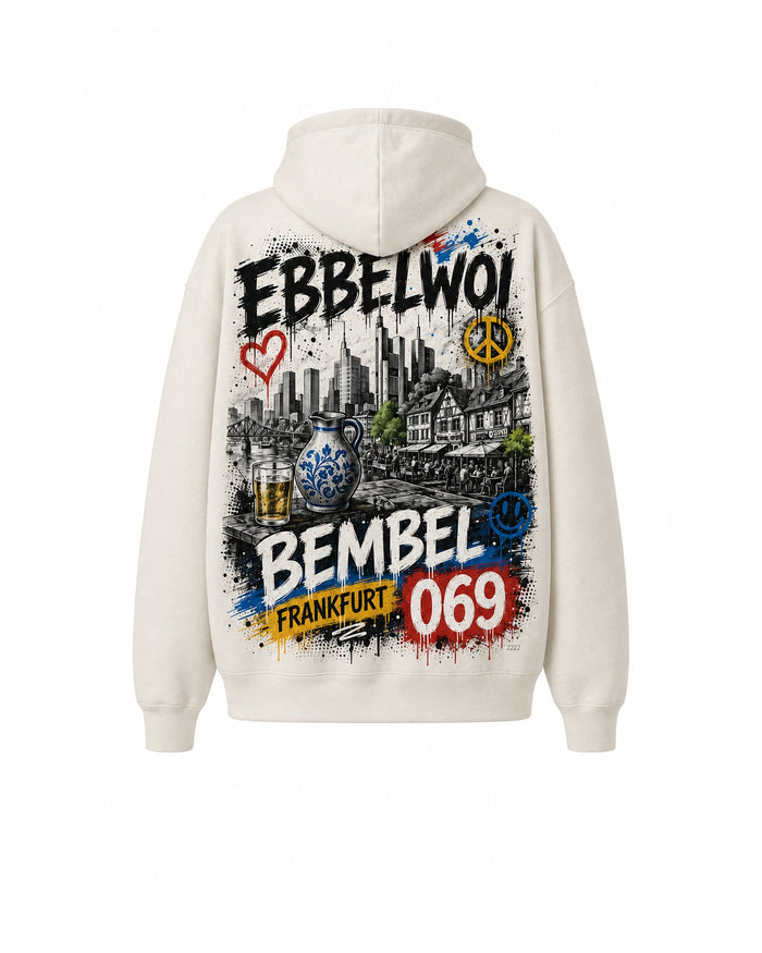 Bembel Ebbelwoi Hoodie Frankfurt, Rückansicht