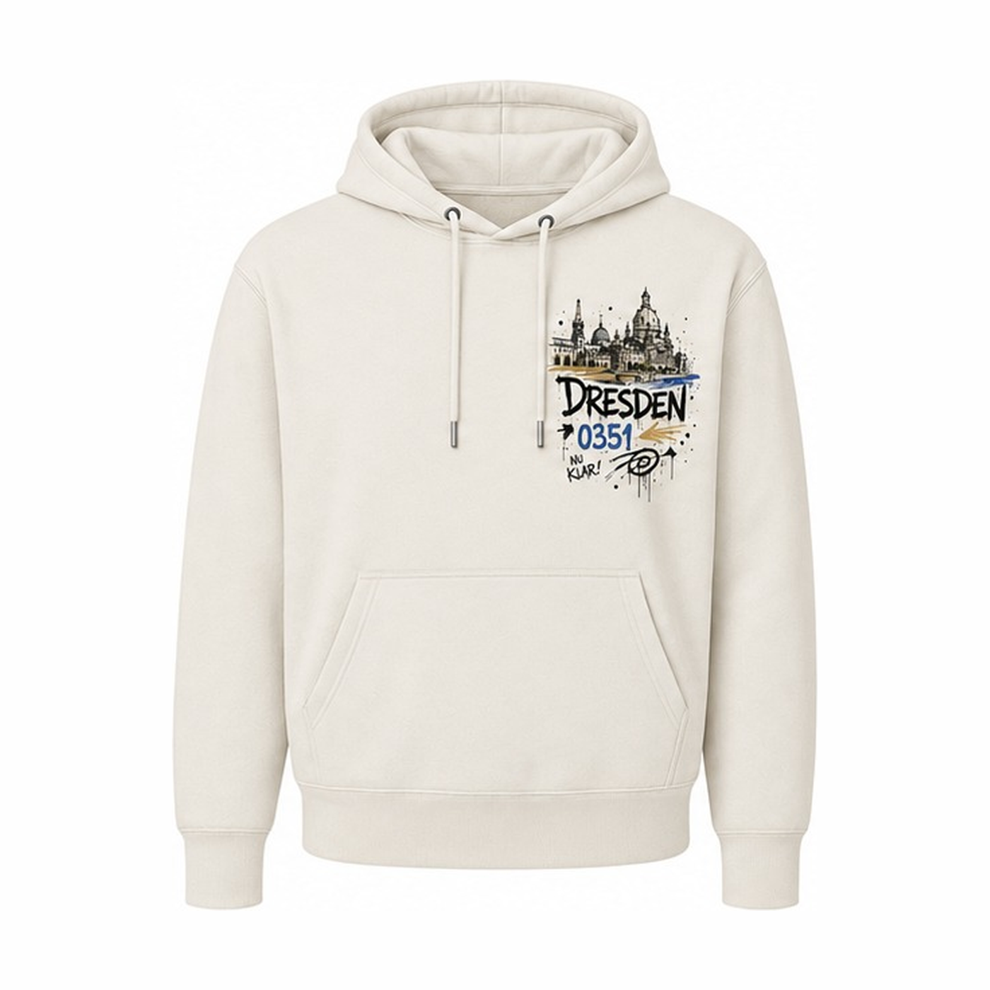 Brühlsche Terrasse Heavy Hoodie Natural, Vorderansicht