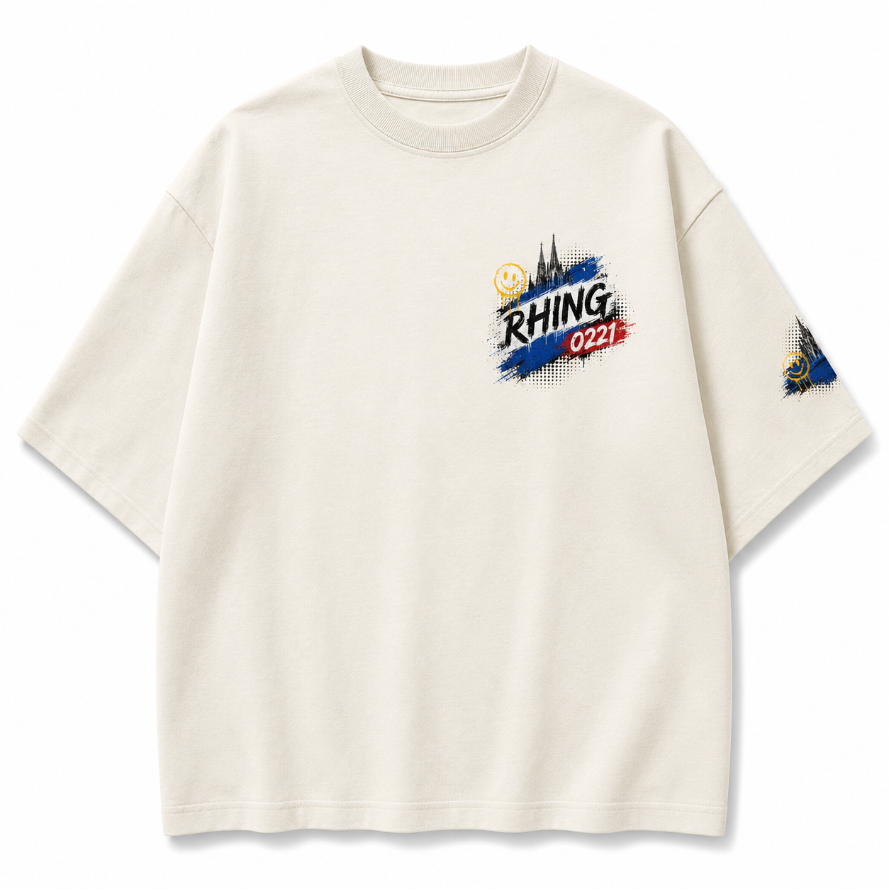 Rhing Flow Oversized T-Shirt Natural, Vorderansicht