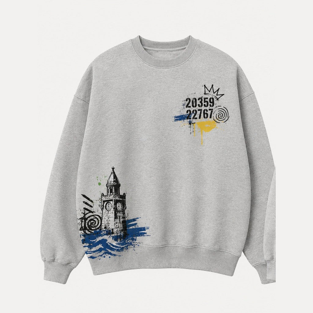 Hafen 22767 Sweater Grau meliert, Vorderansicht