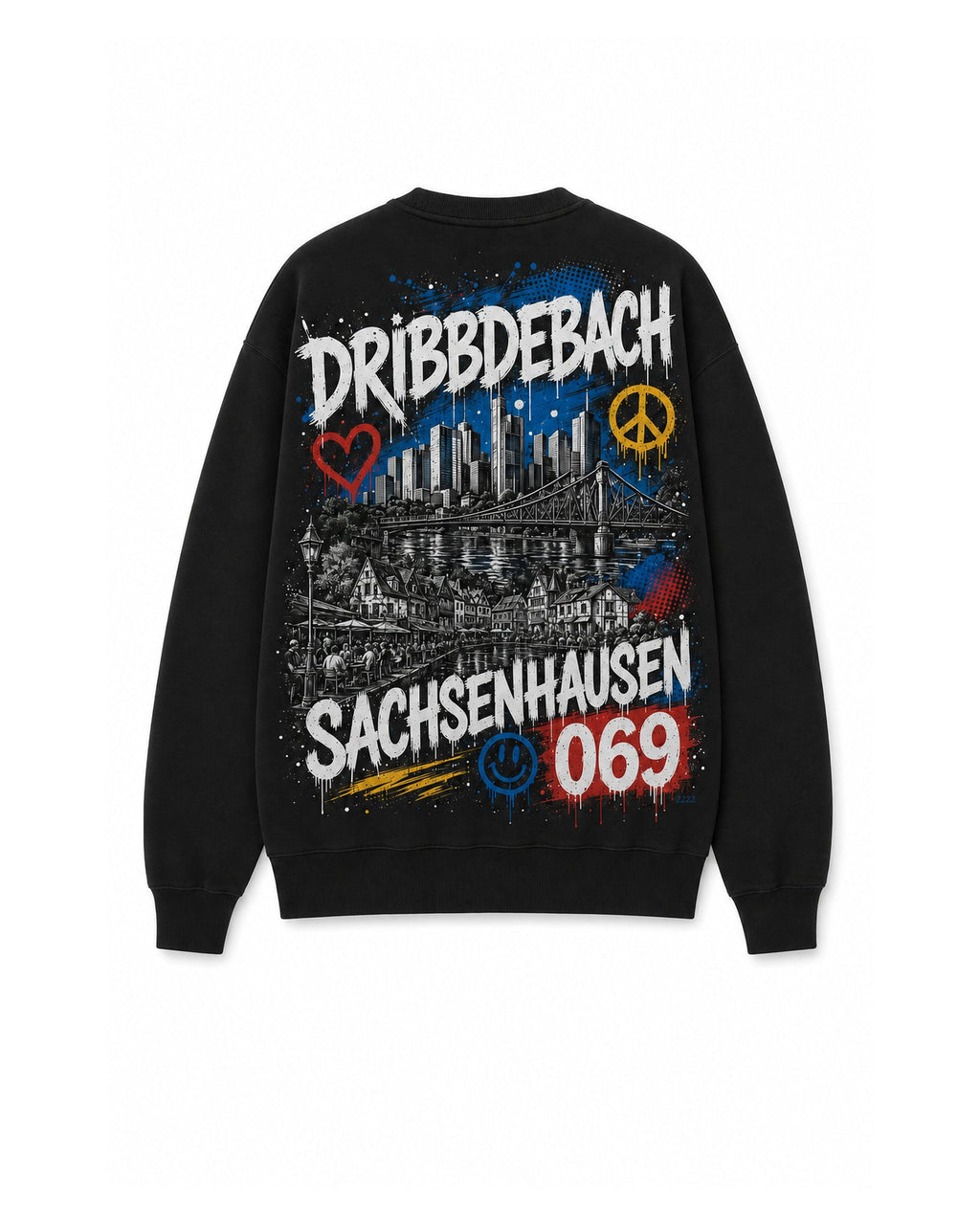 Sachsenhausen Dribbdebach Zip-Hoodie Frankfurt, Rückansicht