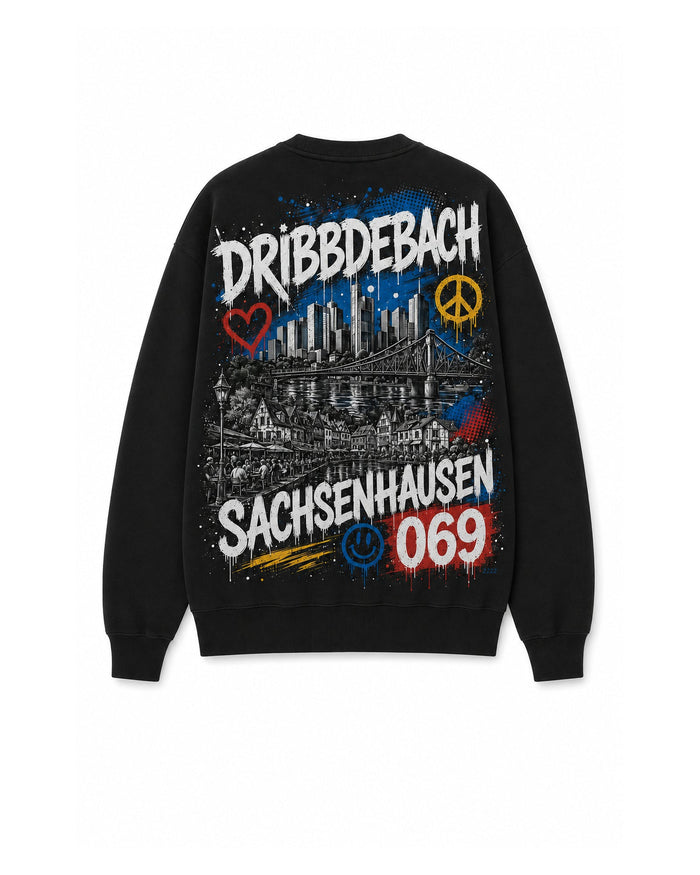 Sachsenhausen Dribbdebach Zip-Hoodie Frankfurt, Rückansicht
