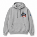 Belgisches Viertel Heavy Hoodie Grau meliert, Vorderansicht