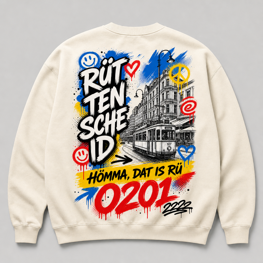 Rüttenscheid Hömma dat is Rü 0201 Heavy Sweater Essen Natural Rückansicht