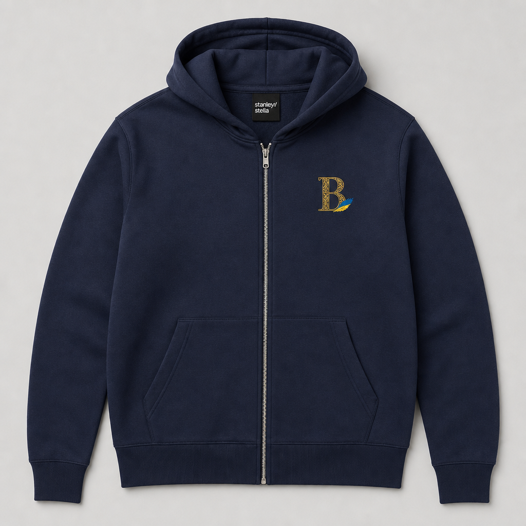 Stadtname Meisterwerk Zip-Hoodie, Vorderansicht