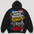 Kommse rein könnse rausgucken Kettwig 0201 Heavy Hoodie Essen schwarz Rückansicht