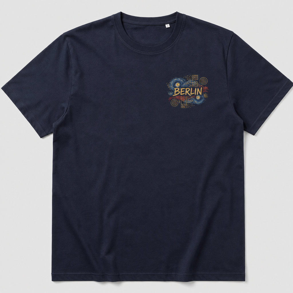 Brandenburger Tor Meisterwerk T-Shirt French Navy, Vorderansicht