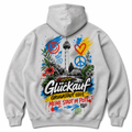 Glückauf Grugastadt 0201 Heavy Hoodie Essen Grau meliert Rückansicht