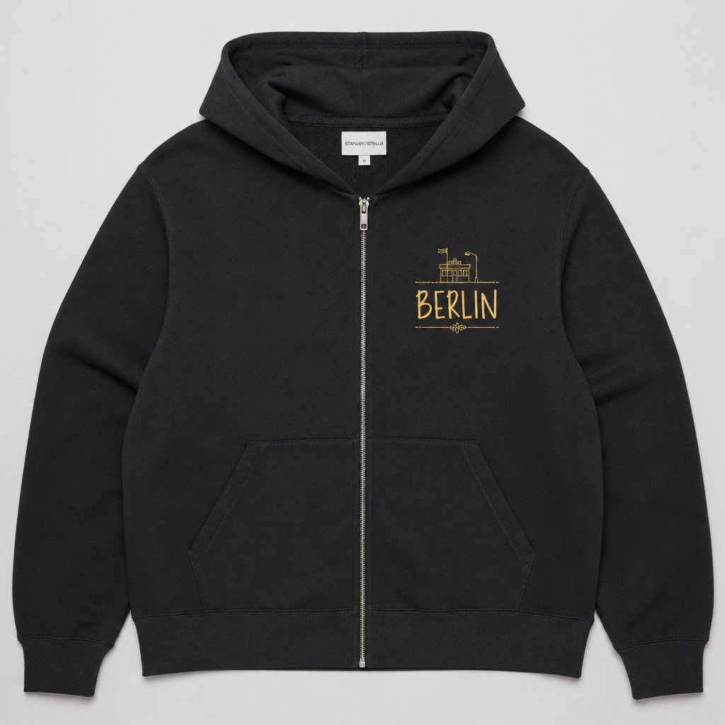 Checkpoint Charlie Meisterwerk Zip-Hoodie, Vorderansicht
