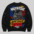 Malocherstadt Auffe Schicht 0201 Heavy Sweater Essen schwarz Rückansicht