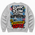 Ruhr Flow Baldeneysee 0201 Heavy Sweater Essen Grau meliert Rückansicht