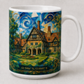 Cecilienhof Meisterwerk Tasse, Motiv-Seite mit Signatur
