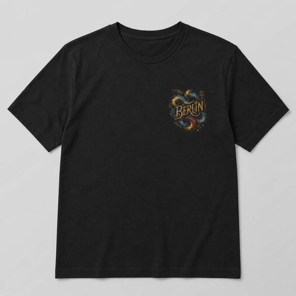 Brandenburger Tor Meisterwerk T-Shirt Black, Vorderansicht