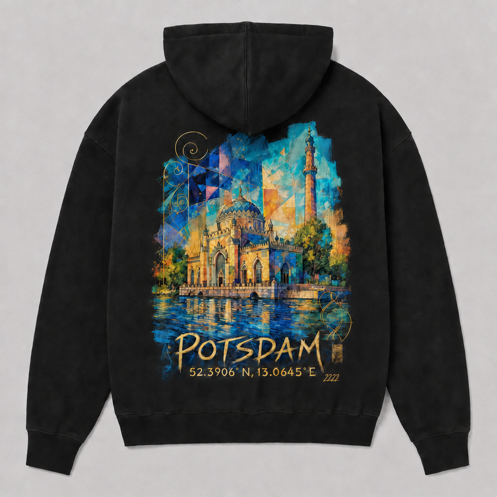 Dampfmaschinenhaus Meisterwerk Hoodie, Rückansicht mit Signatur