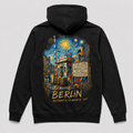 Checkpoint Charlie Meisterwerk Zip-Hoodie, Rückansicht mit Signatur