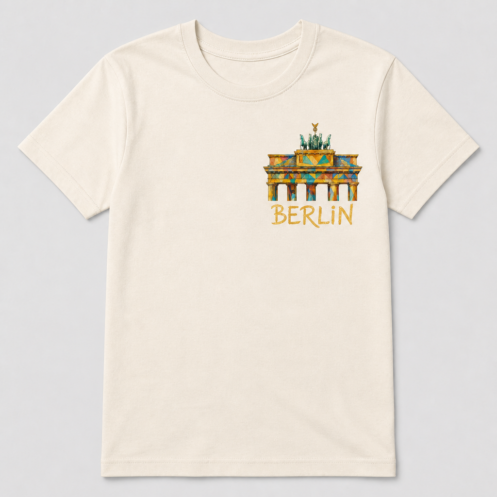 Brandenburger Tor Meisterwerk T-Shirt Natural Raw, Vorderansicht