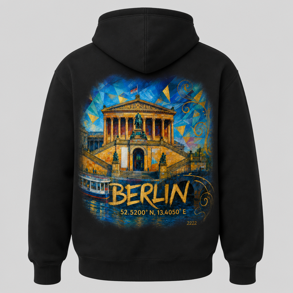 Museumsinsel Meisterwerk Hoodie Berlin, Rückansicht