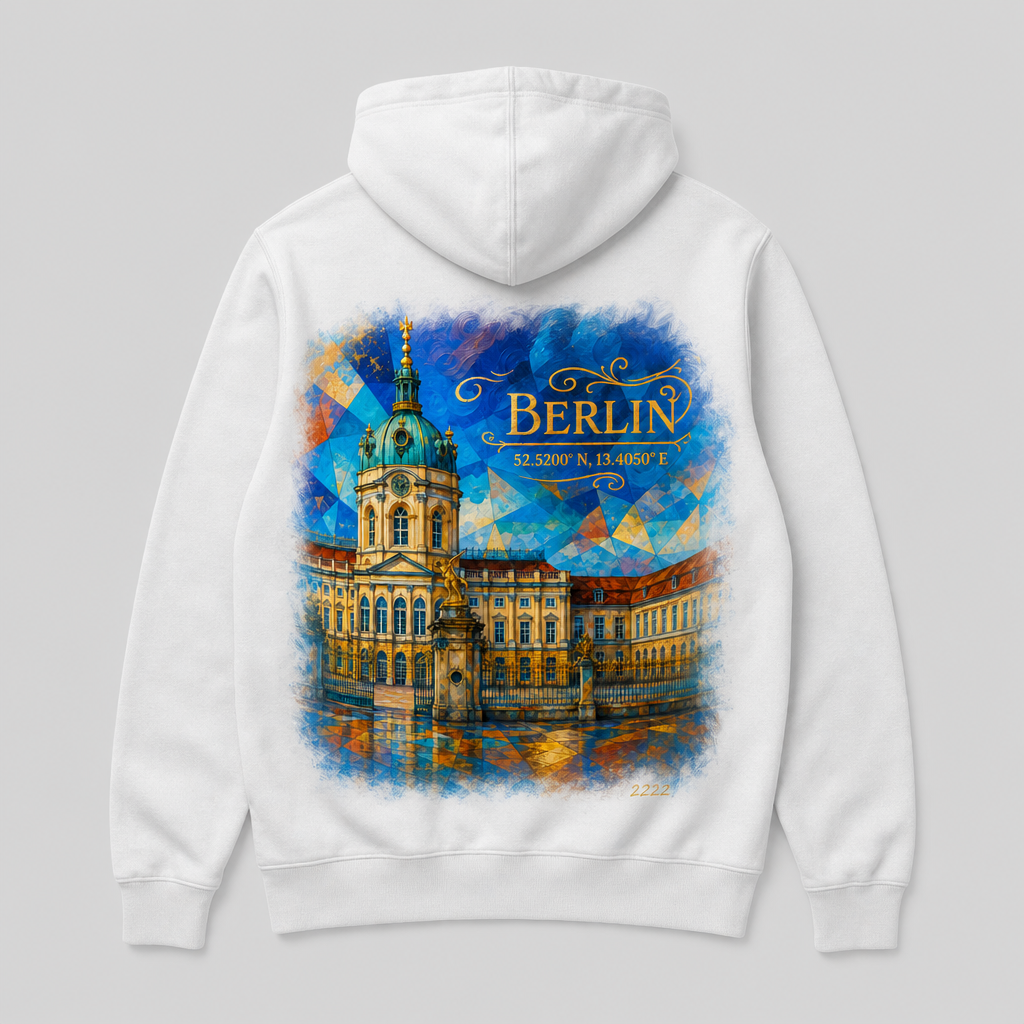 Schloss Charlottenburg Meisterwerk Hoodie Berlin, Rückansicht
