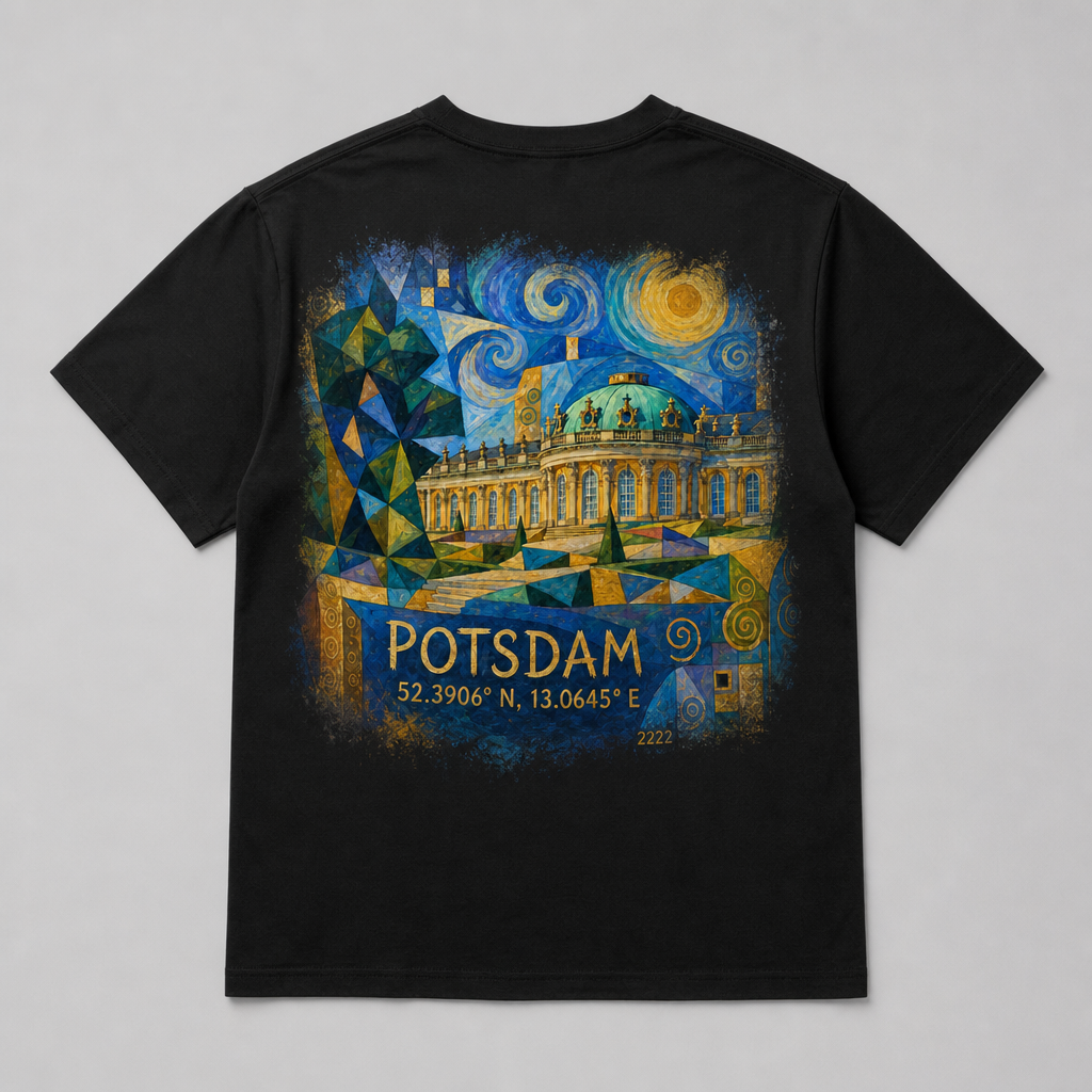 Sanssouci Meisterwerk T-Shirt Black, Rückansicht