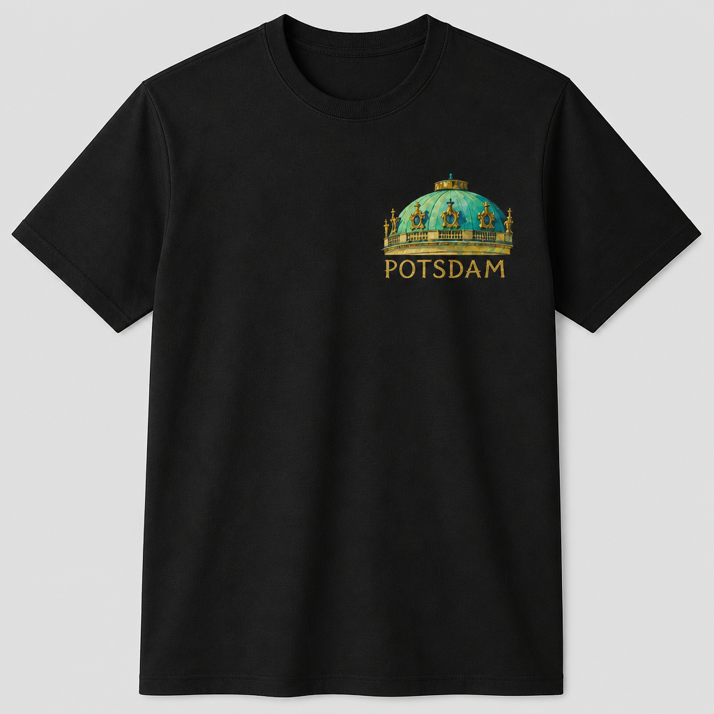Sanssouci Meisterwerk T-Shirt Black, Vorderansicht