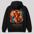 Potsdam-Wappen Meisterwerk Zip-Hoodie Black, Rückansicht