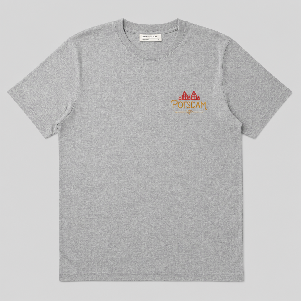 Holländisches Viertel Meisterwerk T-Shirt Heather Grey, Vorderansicht