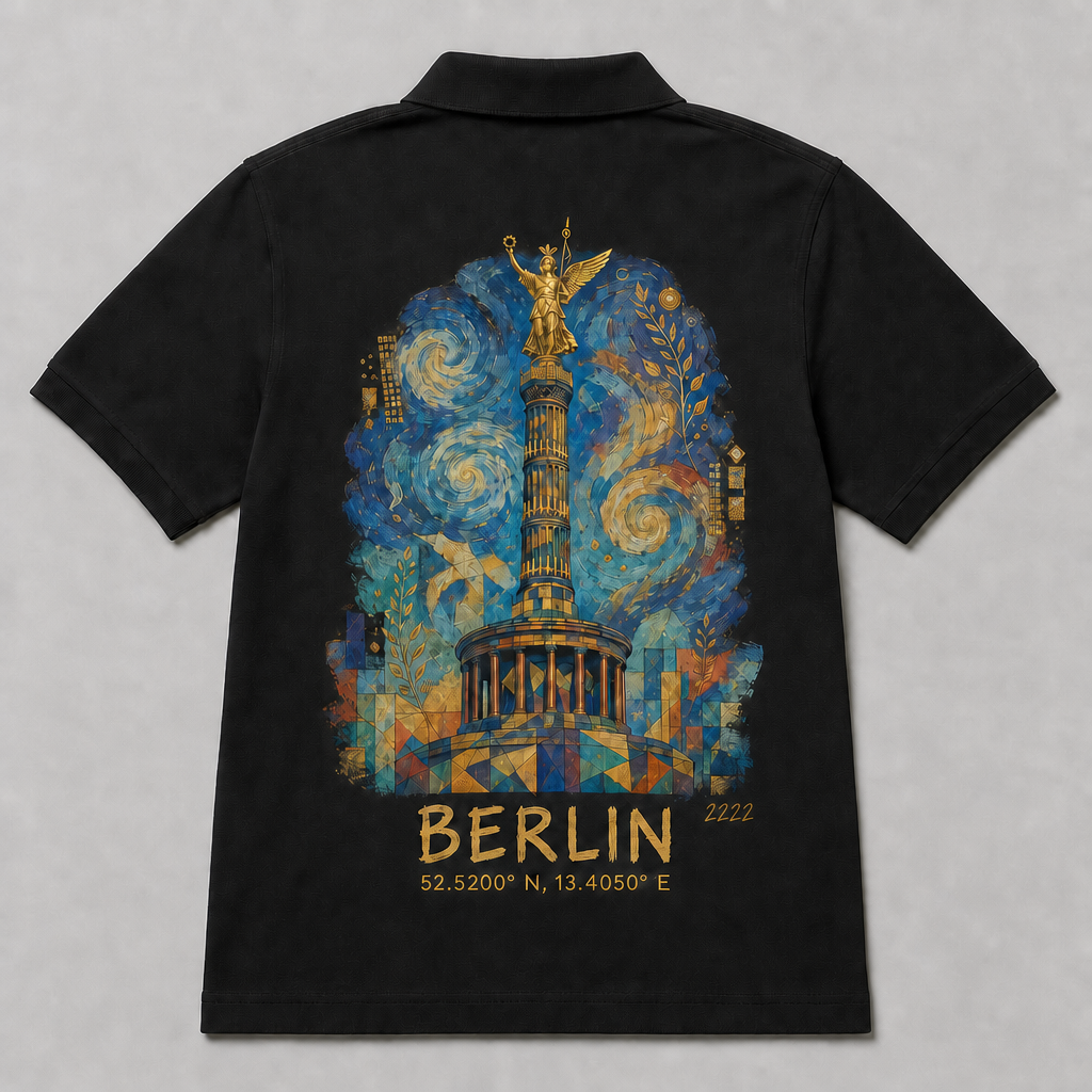 Siegessäule Meisterwerk Polo, Rückansicht mit Signatur