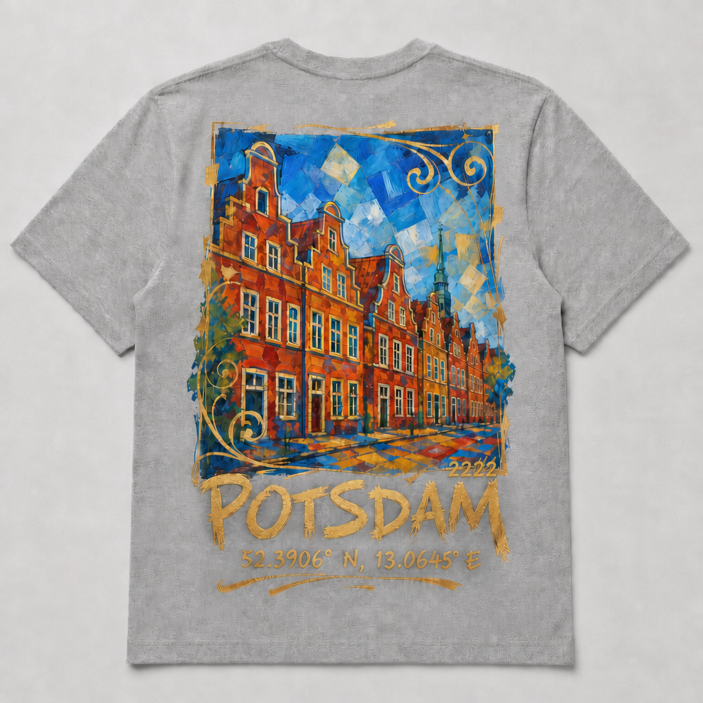 Holländisches Viertel Meisterwerk T-Shirt, Rückansicht mit Signatur