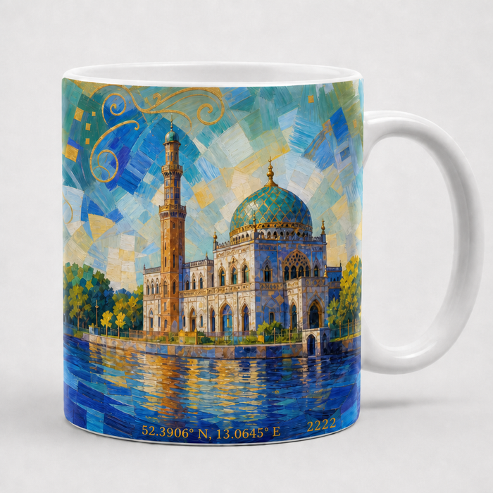 Dampfmaschinenhaus Meisterwerk Tasse, Motiv-Seite mit Signatur