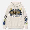 Tor Dit Hoodie Natural, Vorderansicht mit Brustprint