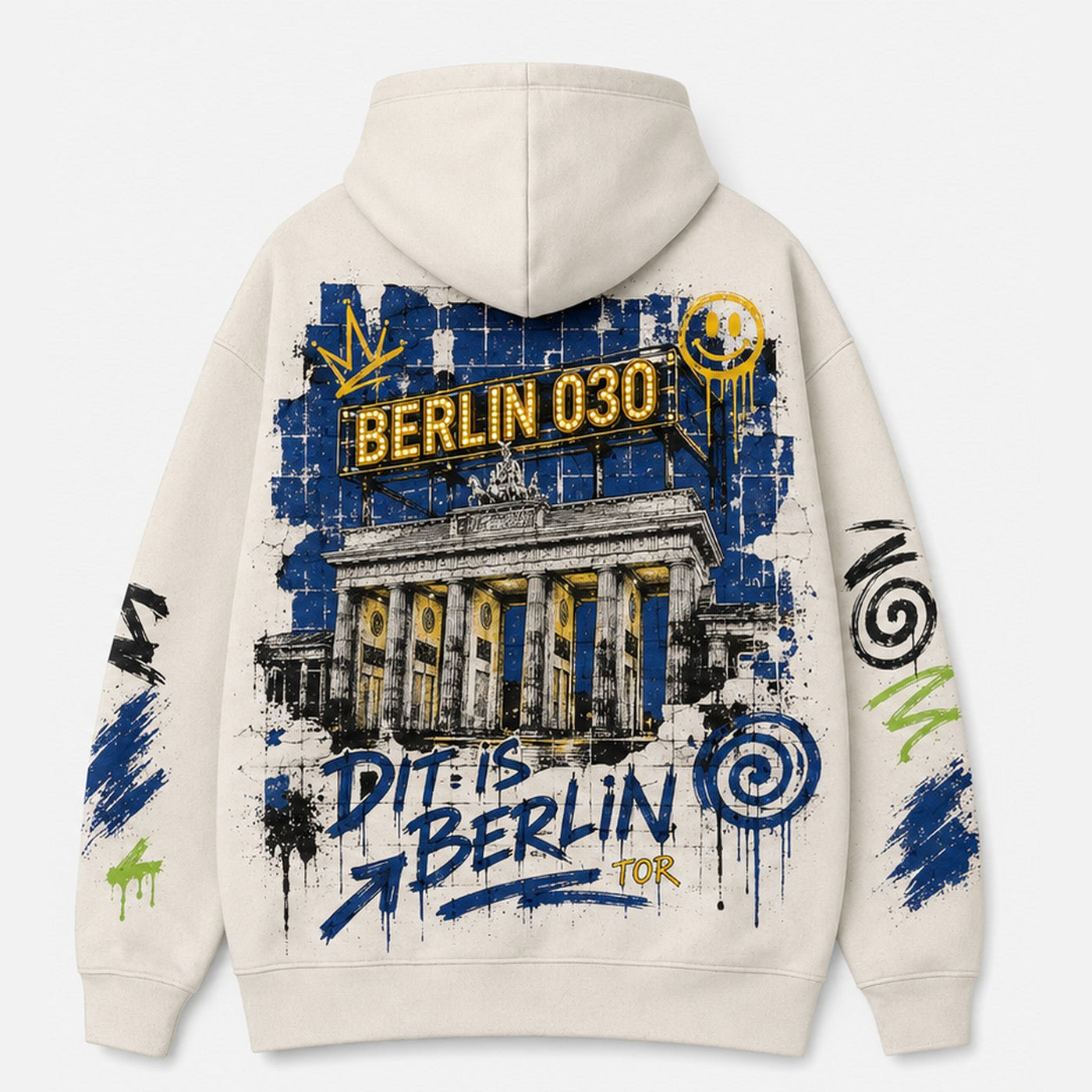 Tor Dit Hoodie Natural, Rückansicht mit Brandenburger Tor