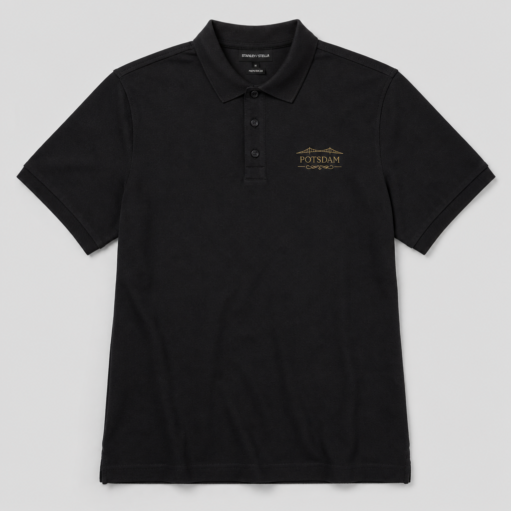 Glienicker Brücke Meisterwerk Polo Black, Vorderansicht