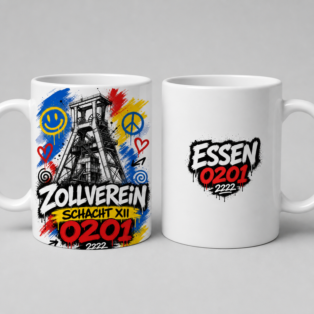 Zollverein Schacht XII 0201 Tasse beidseitig bedruckt