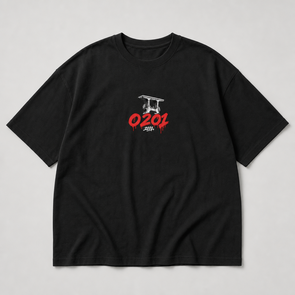 Zollverein Glückauf Oversized T-Shirt Essen schwarz Vorderansicht mit Brustdruck