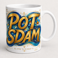 Stadtname Meisterwerk Tasse, Motiv-Seite mit Signatur