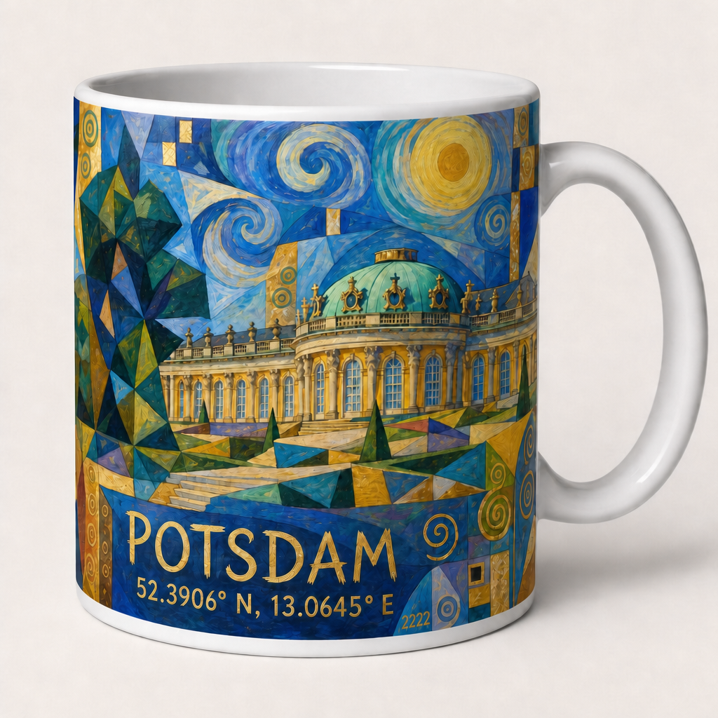 Sanssouci Meisterwerk Tasse Potsdam mit Signatur