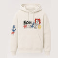 Köhlbrand Hafen Hoodie Natural, Vorderansicht mit MOIN-Print