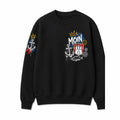 Fischmarkt Hafen Sweater Schwarz, Vorderansicht mit MOIN-Print