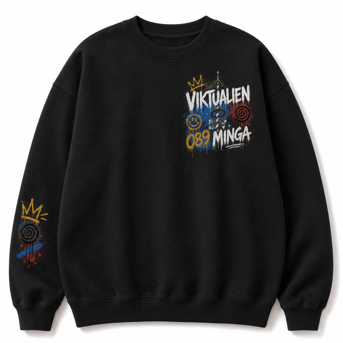 Viktualienmarkt Sweater Grau meliert, Vorderansicht