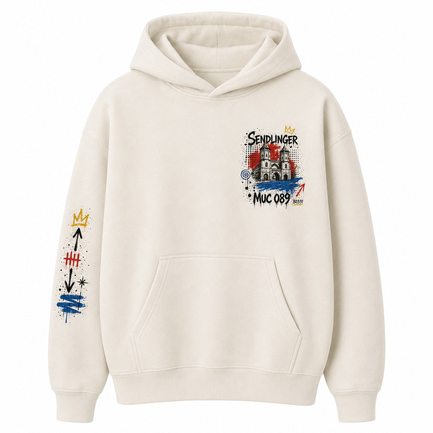 Sendlinger Tor Sweater Schwarz, Vorderansicht