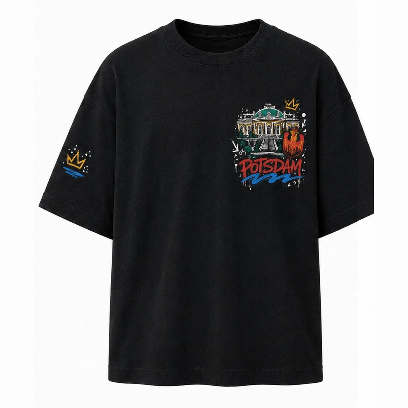 Sanssouci Oversized T-Shirt Schwarz, Vorderansicht