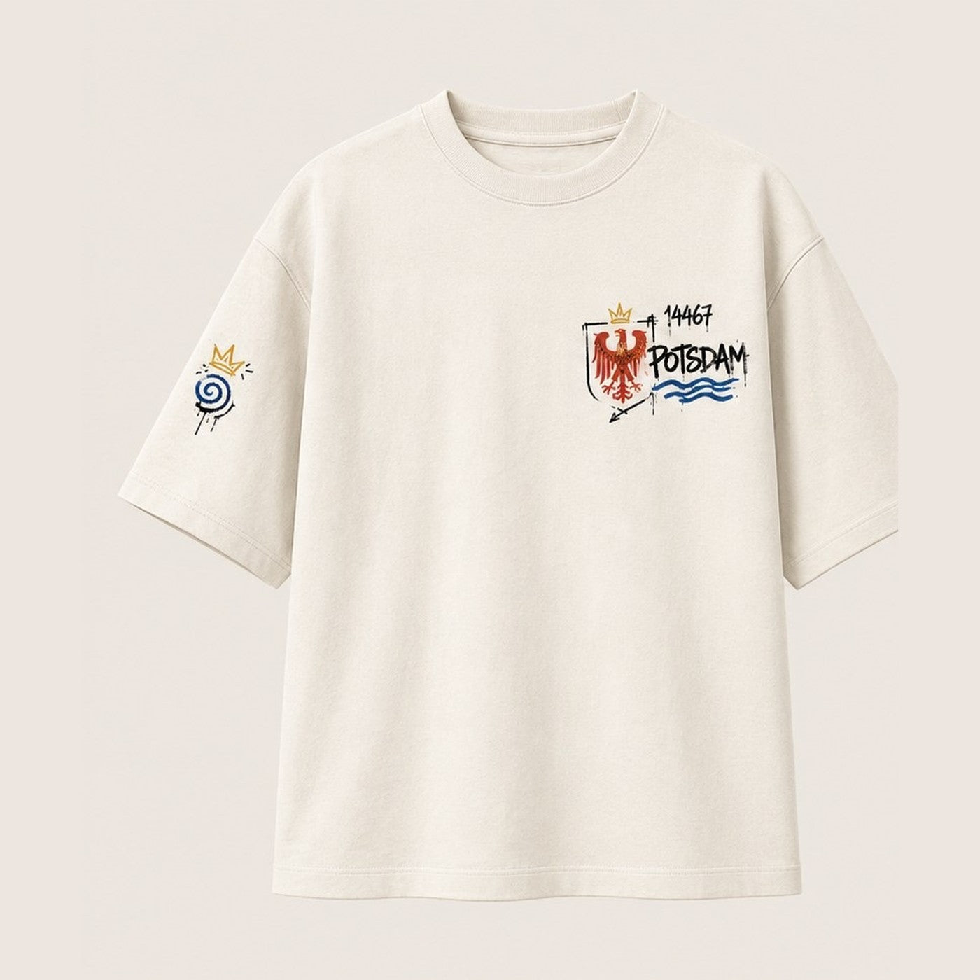 Brandenburger Tor Potsdam Oversized T-Shirt Natural, Vorderansicht